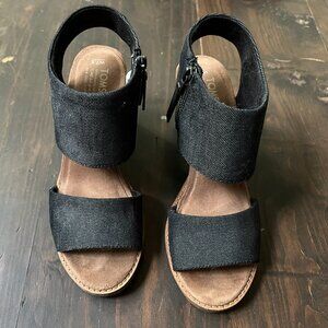 Toms Majorca Block Heel Size 7.5